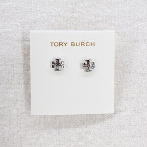 Tory Burch Kira Small Stud Earrings Silver OS